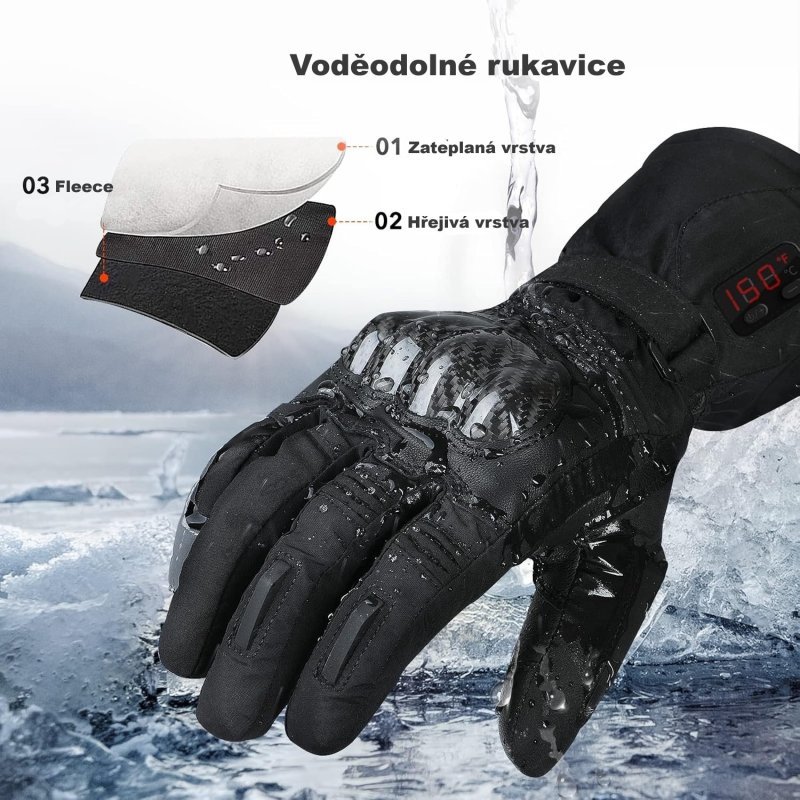 Vyhřívané rukavice na motorku TXR Artic – foto 4