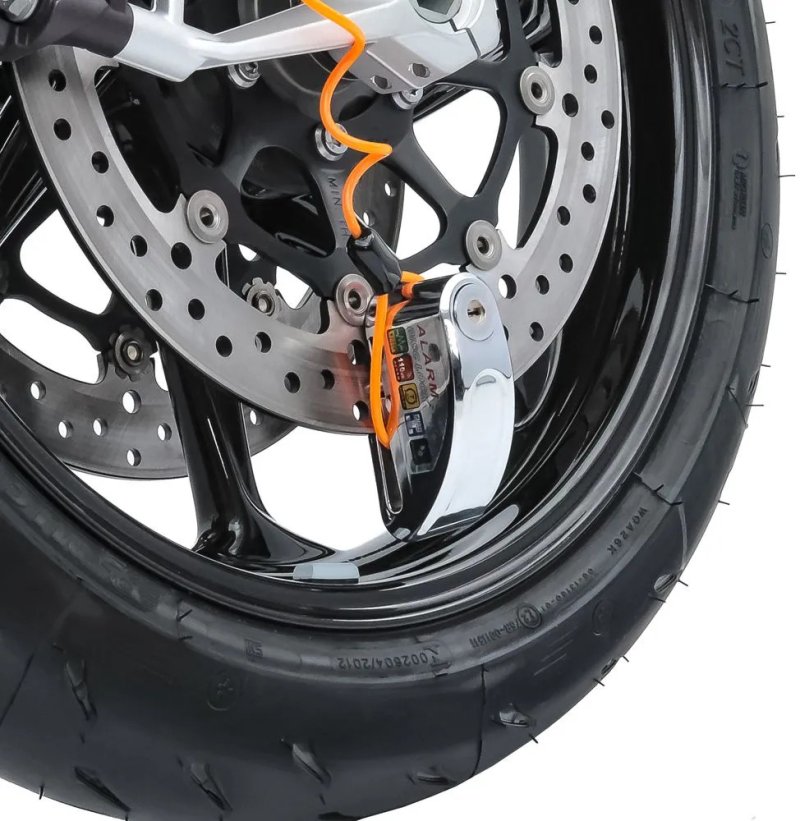 Zámek na motorku s alarmem 110db TXR černý – foto 4