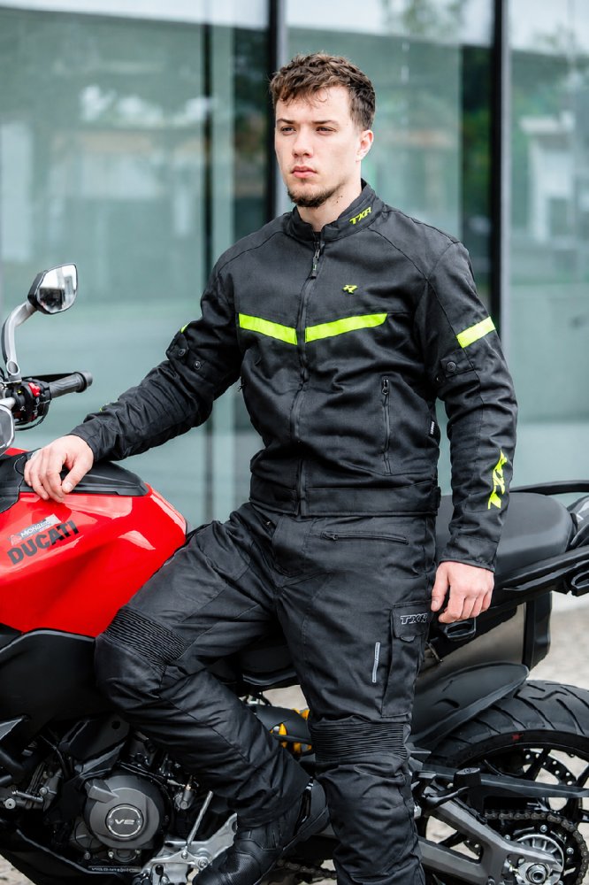 Bunda na motorku TXR Breeze černo-fluo žlutá – foto 8