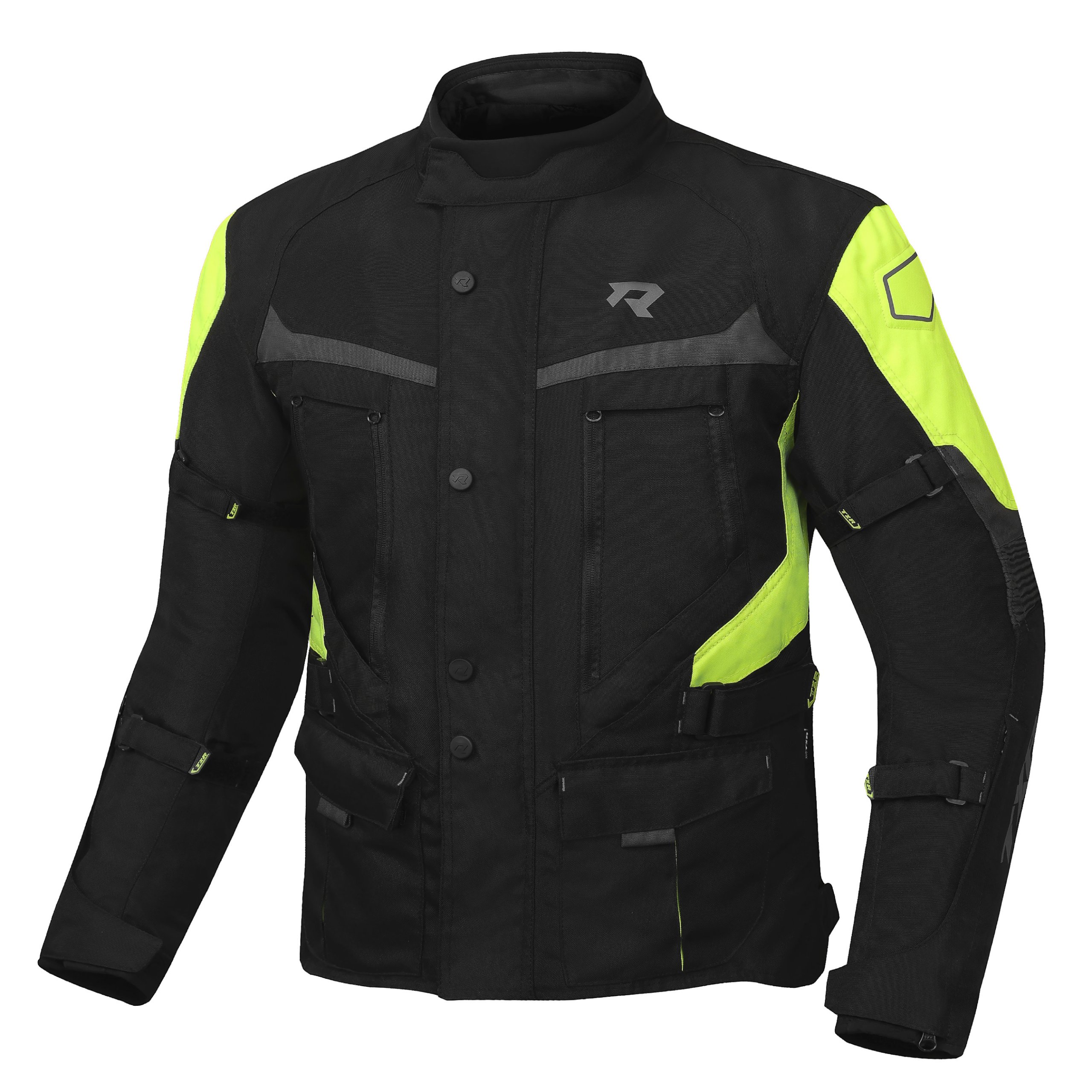 Bunda na motorku TXR Compass černo-šedo-fluo žlutá