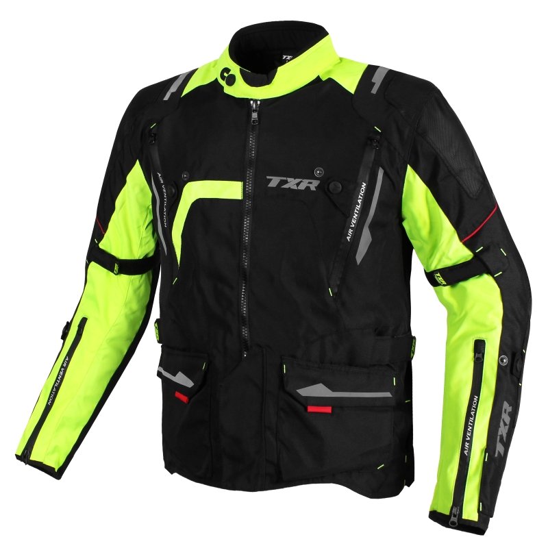 Bunda na motorku TXR Enduro černo-fluo žlutá