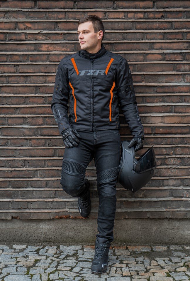 Bunda na motorku TXR Gunner černo-oranžová – foto 4