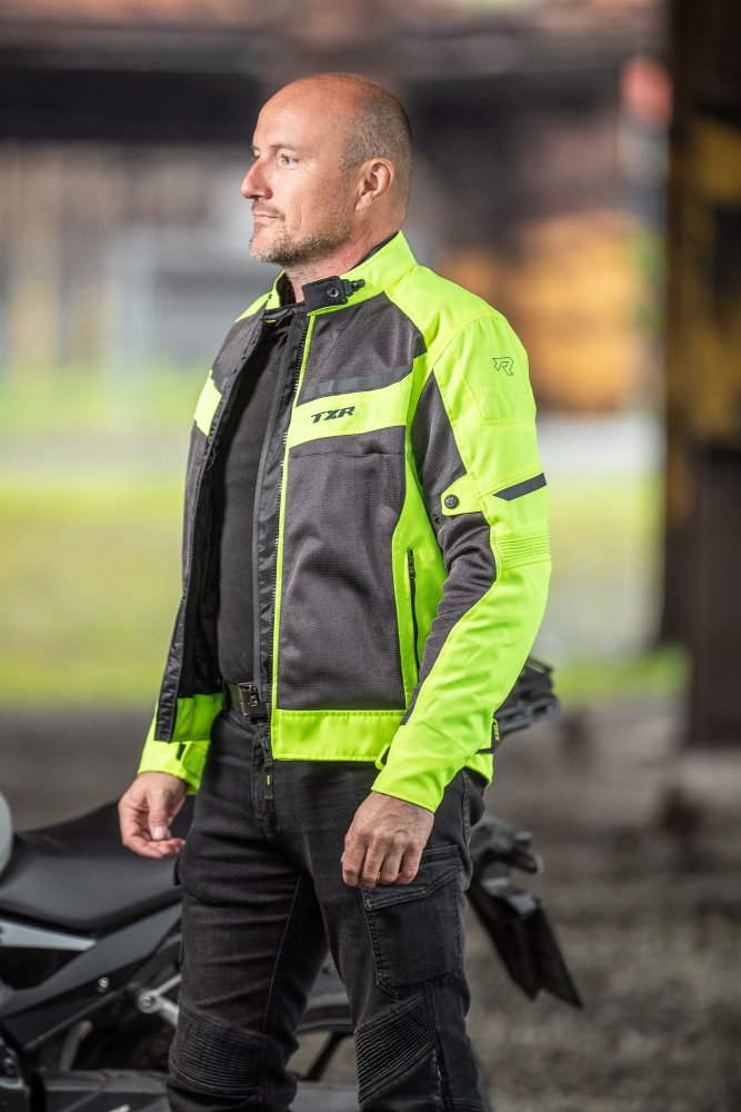 Bunda na motorku TXR Swift fluo žlutá – foto 4