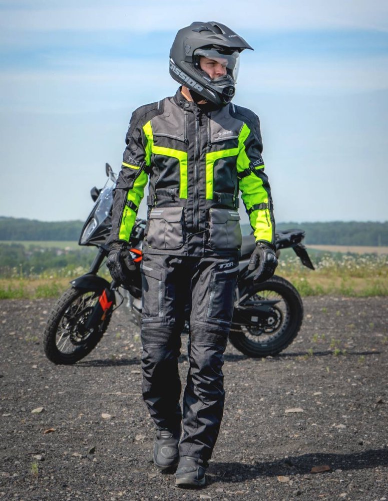 Bunda na motorku TXR Tracer černo-šedo-fluo žlutá – foto 8