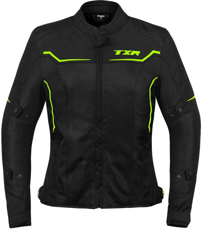 Dámská bunda na motorku TXR Aero černo-fluo žlutá – foto 2