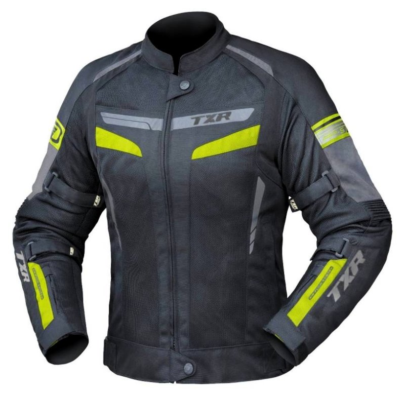 Dámská bunda na motorku TXR Alpine černo-fluo žlutá