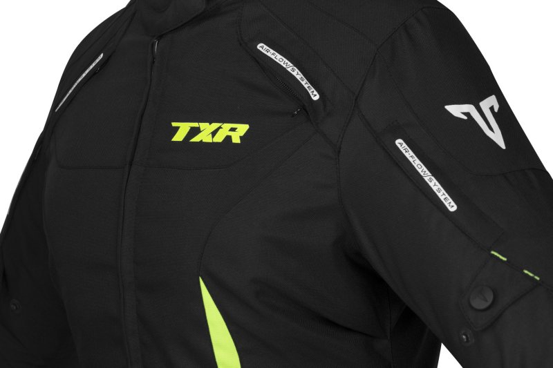 Dámská bunda na motorku TXR Elisa černo-fluo žlutá – foto 4