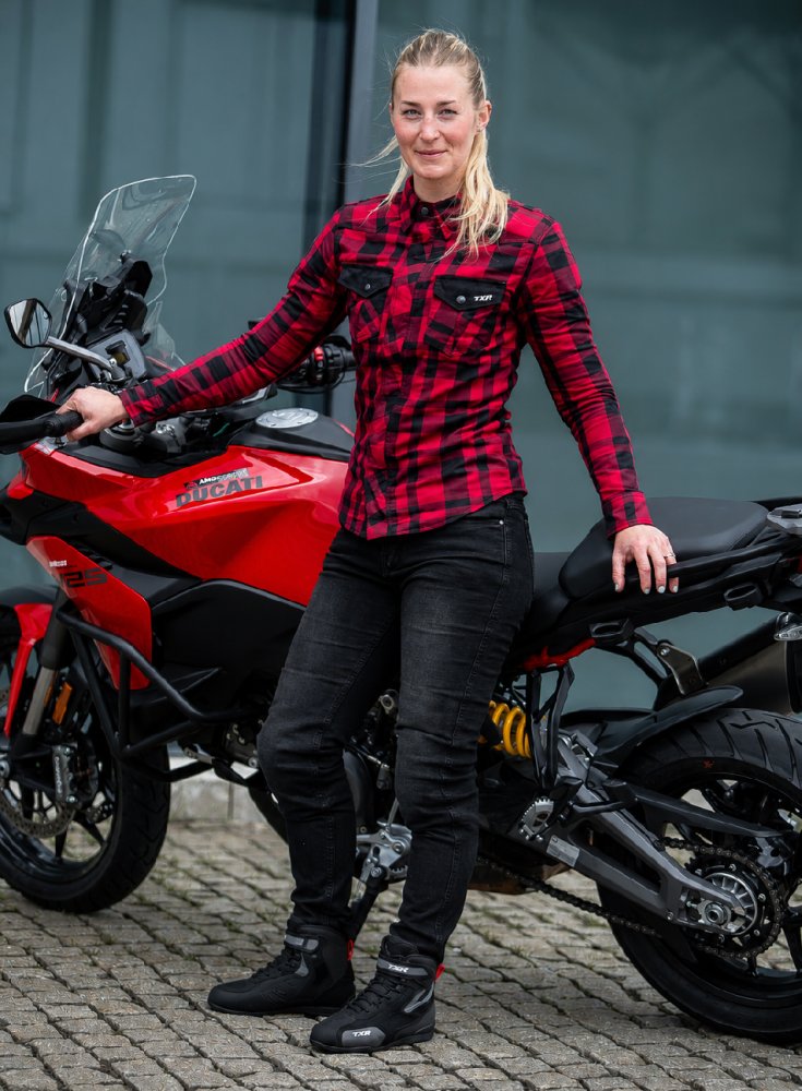Dámská košile na motorku TXR Dixon červená – foto 5