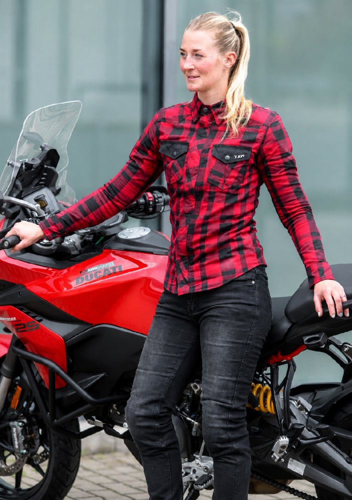 Dámská košile na motorku TXR Dixon červená – foto 3