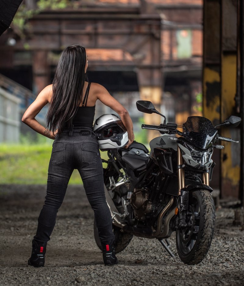 Dámské jeansy na motorku TXR Patriot černé – foto 4