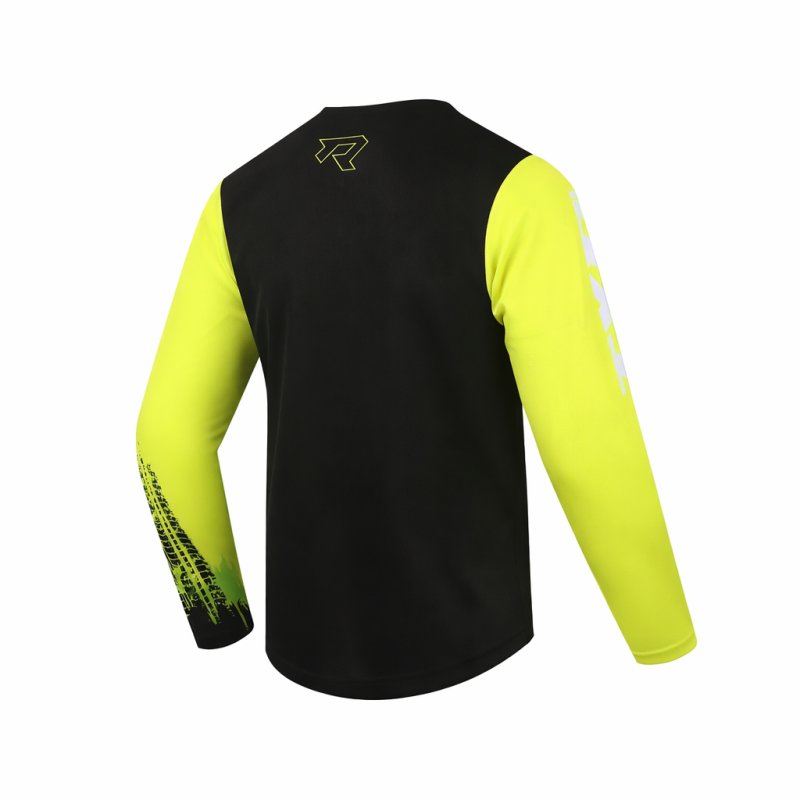 Dětský motokrosový dres TXR Pulse černo-fluo žlutý – foto 2