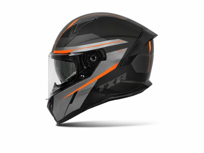 Integrální helma na motorku TXR Raptor černo-šedo-fluo oranžová – foto 2