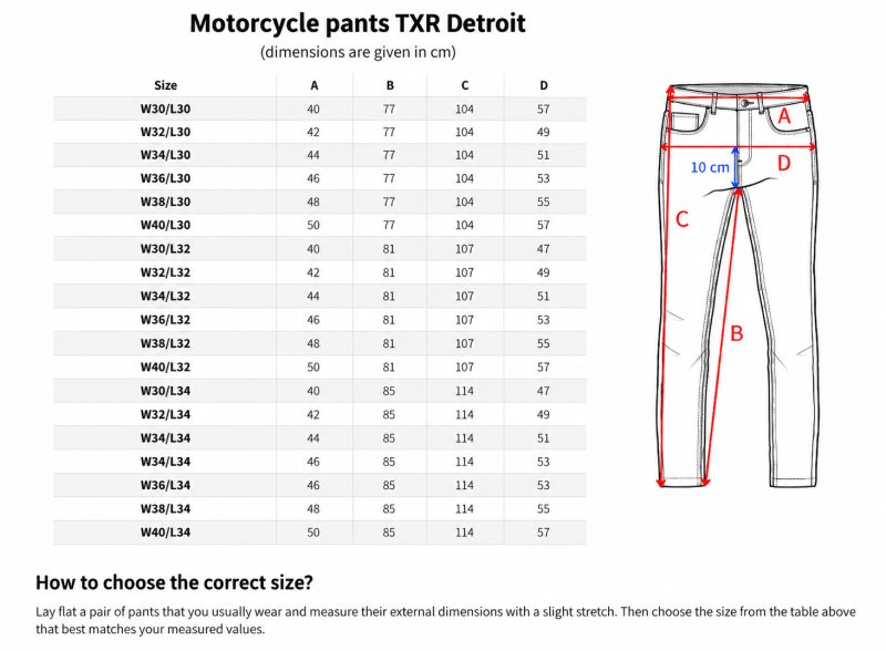 Jeansy na motorku TXR Detroit černé – foto 5