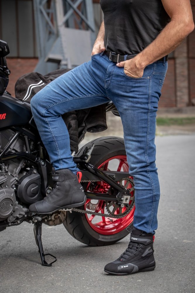 Jeansy na motorku TXR Sonic světle modré – foto 4
