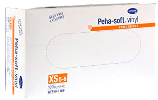 Jednorázové rukavice Peha - soft vinyl, bez pudru XS 100ks