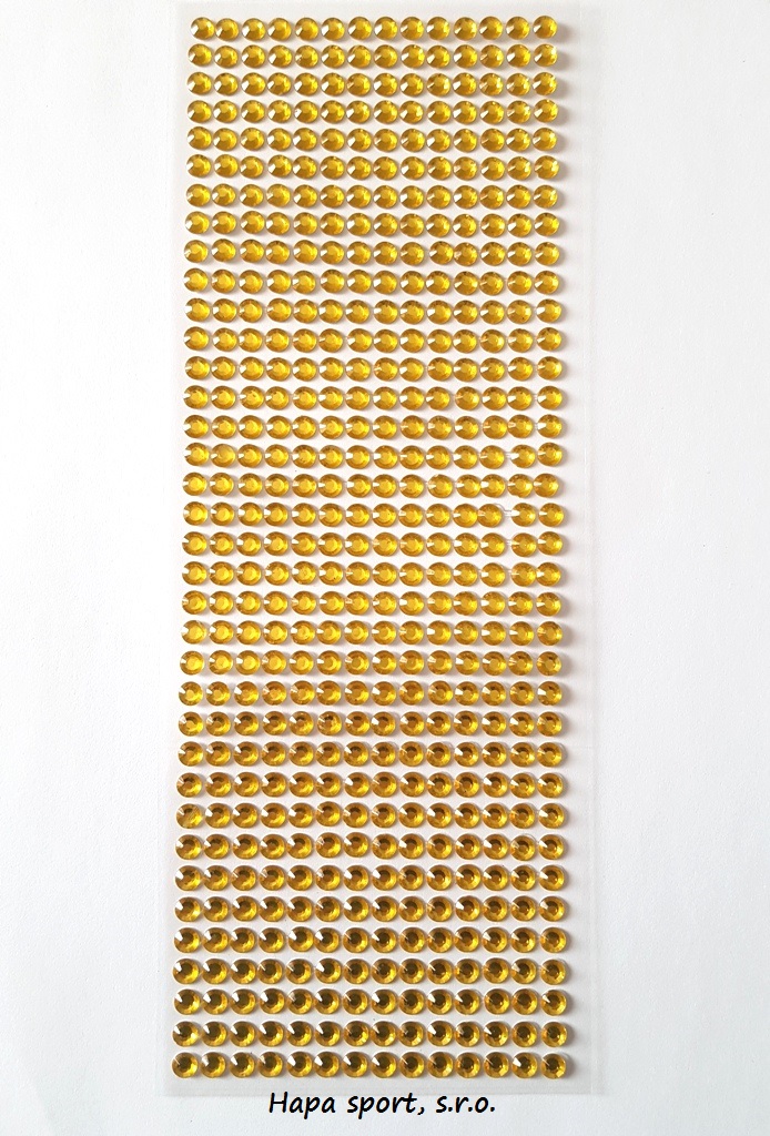 Kamínky nalepovací žlutá - 6mm ( 504ks )