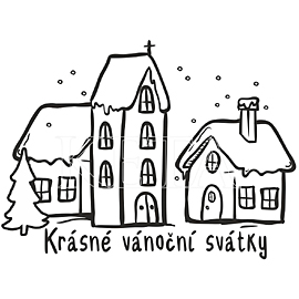 KRÁSNÉ VÁNOČNÍ SVÁTKY - gumové razítko
