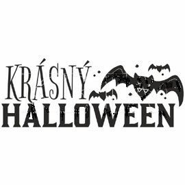 KRÁSNÝ HALLOWEEN netopýr - gumové razítko