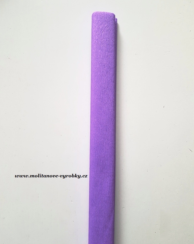 Krepový papír - bledě fialová ( 200 x 50cm ) 1 kus