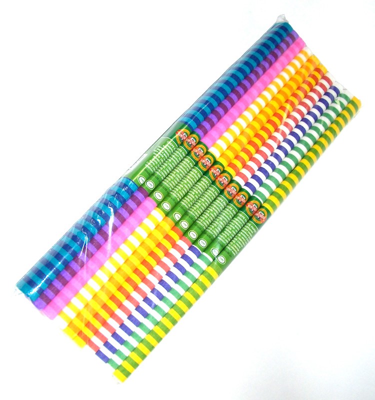 Krepový papír - mix pruhovaný ( 200 x 50cm ) 10 kusů