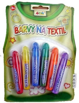 Barvy na textil - základní 6barev x 7ml