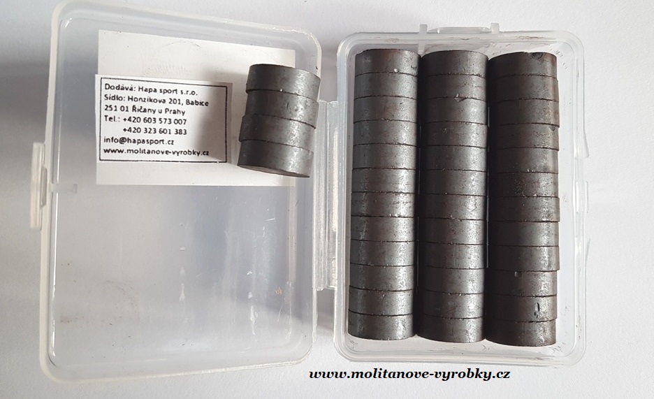 Magnety v krabičce - 15mm ( 40ks )