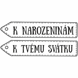 NAROZENINY a SVÁTEK - gumové razítko