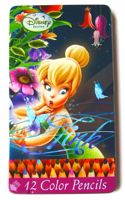 Pastelky v kovové krabičce - FAIRIES ( Víla Zvonilka ) 12kusů