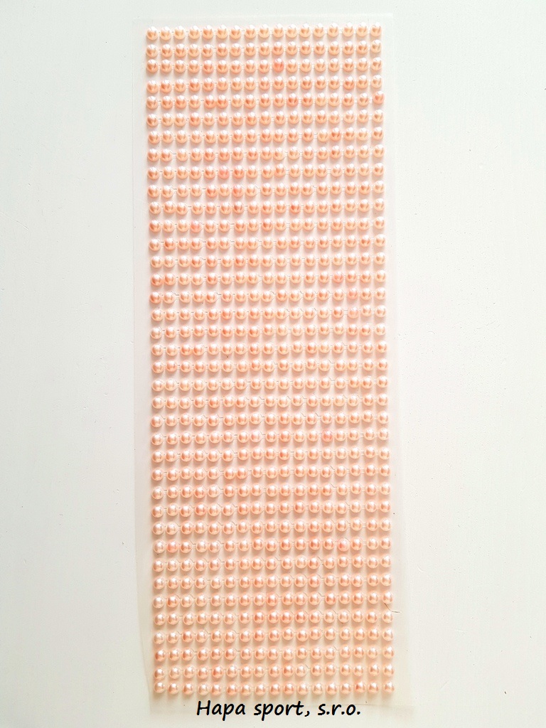 Perličky,kamínky nalepovací světle oranžové - 5mm ( 646ks )