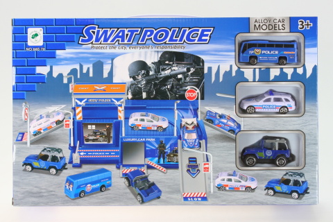 Policejní stanice + 3 autíčka