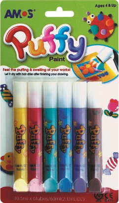 Puffy - nafukovací barvy ( 6 x 10,5ml )