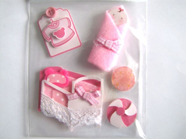 Samolepky PWI 3D - decor ( pokojíček holčička ) scrapbooking