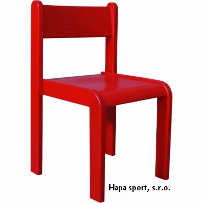 Školní dětská židle celomořená červená ( vel. 26,30,34,38cm )