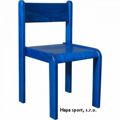 Školní dětská židle celomořená modrá ( vel.42,46cm )