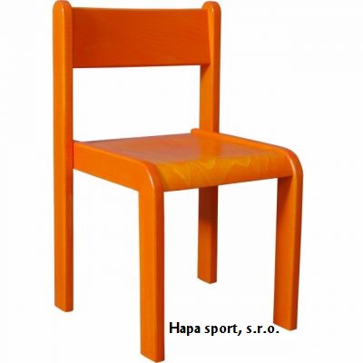 Školní dětská židle celomořená oranžová ( vel. 26,30,34,38cm )
