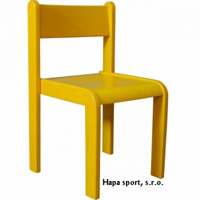 Školní dětská židle celomořená žlutá ( vel.42,46cm )