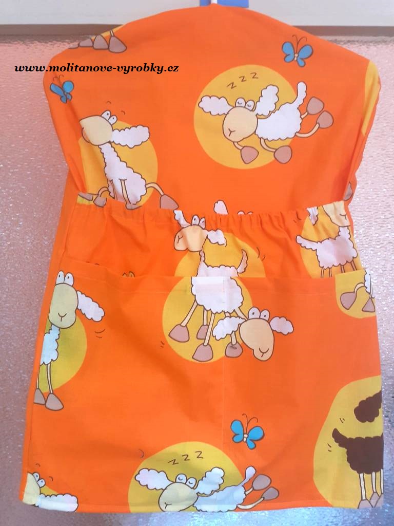 Školní kapsář do šatny - klasický vč.ramínka ( ovečka oranžová )