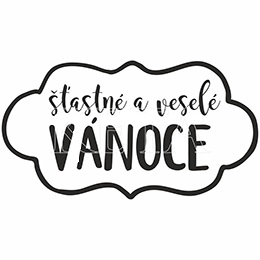 šťastné a veselé VÁNOCE - gumové razítko