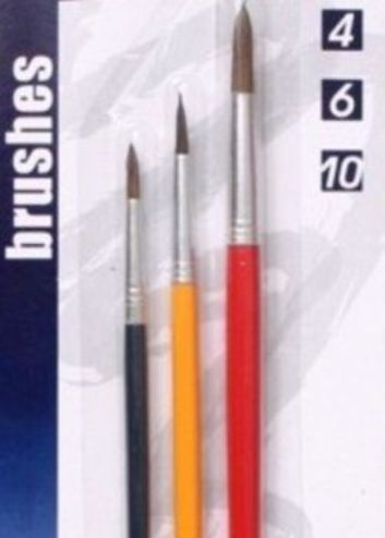 Štětec sada - velikost ( 4,6,10 ) kulatý