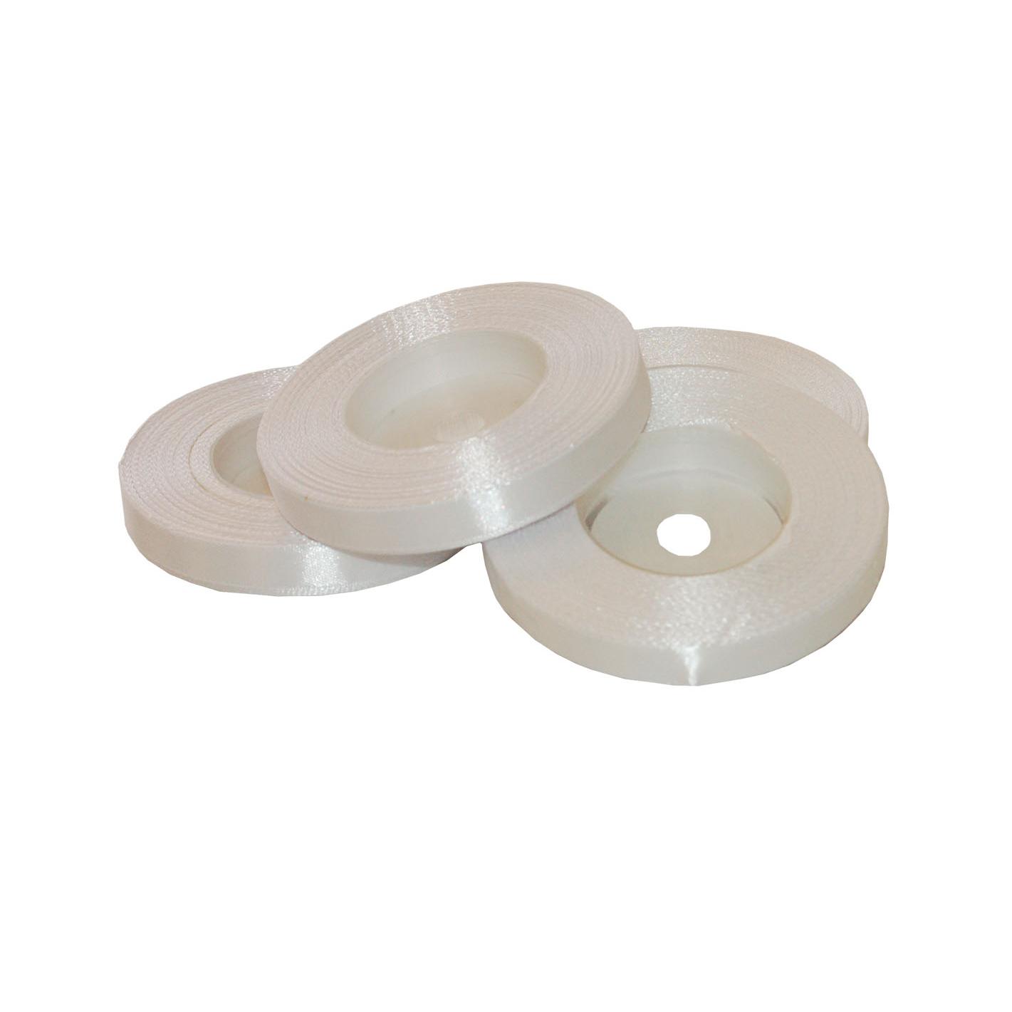Stuha atlasová 12mm ( délka 32 m ) bílá - 1ks