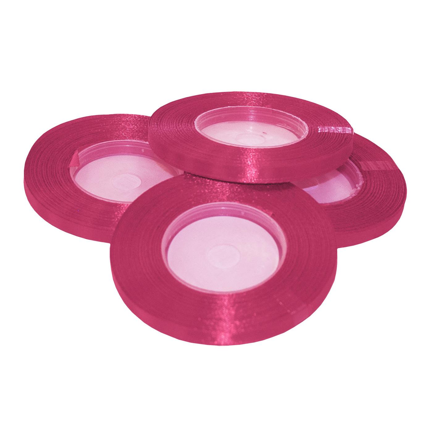Stuha atlasová 6mm ( délka 32 m ) růžová - 1ks