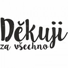 Děkuji za všechno - gumové razítko