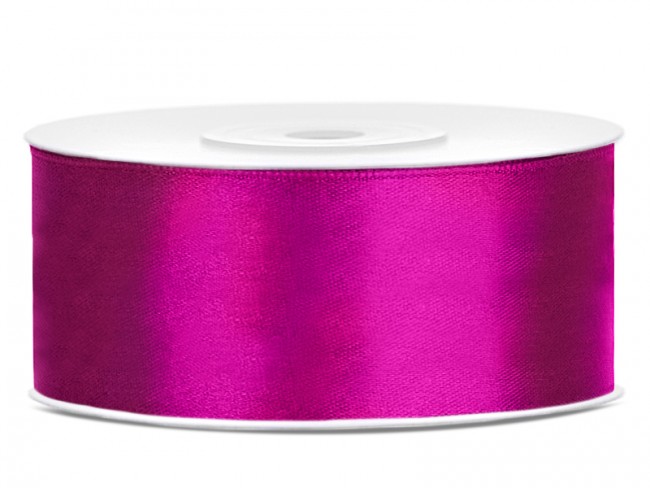 Stuha saténová 25 mm ( délka 25 m ) fuchsiová