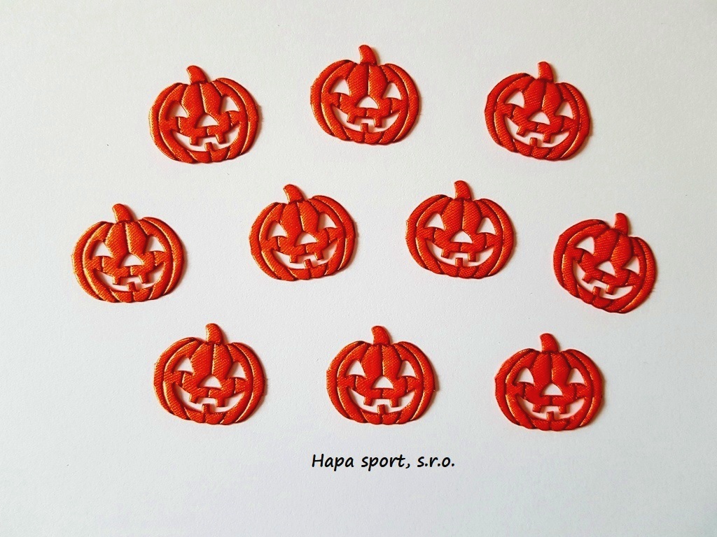 Textiní dekorace Halloween dýně ( 10ks )