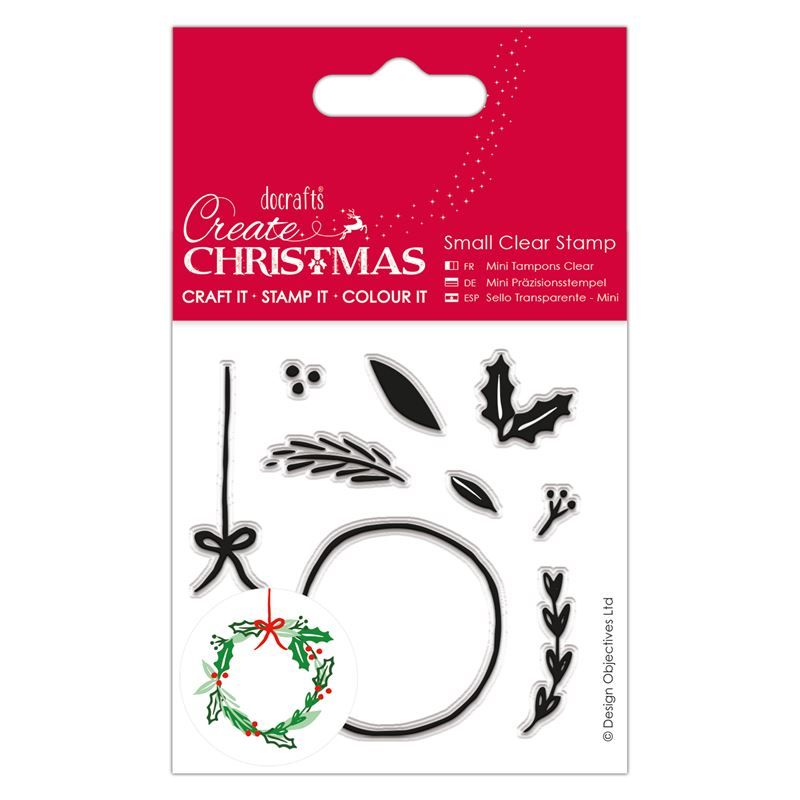 Transp.razítko - vánoční věneček ( 10ks )