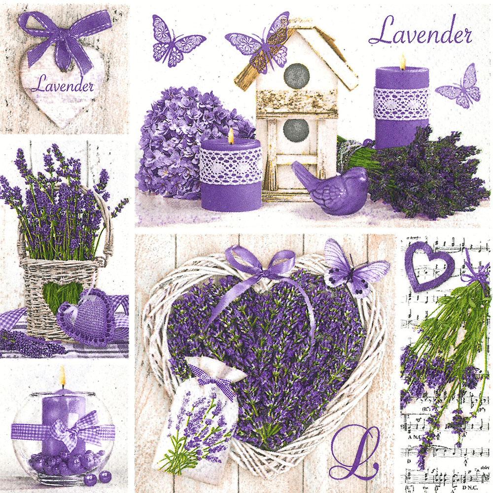 Ubrousek - levandule mix 33x33 cm