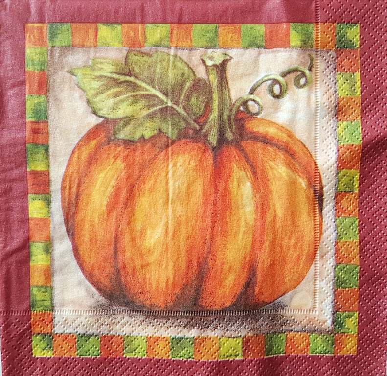 Ubrousek - podzimní dýně 33x33 cm