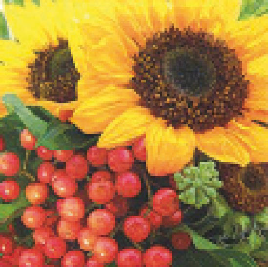 Ubrousek - velké slunečnice 33x33 cm