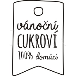 Vánoční CUKROVÍ 100% domácí - gumové razítko