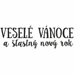VESELÉ VÁNOCE a šťastný nový rok - gumové razítko